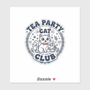 Tea Party Cat Pet Lover Shirt Art - Tea Party Cat 