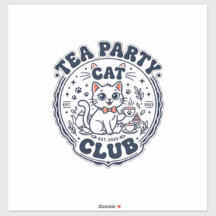 Tea Party Cat Pet Lover Shirt Art - Tea Party Cat 