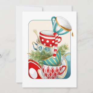 Tea Party Christmas Holiday Card