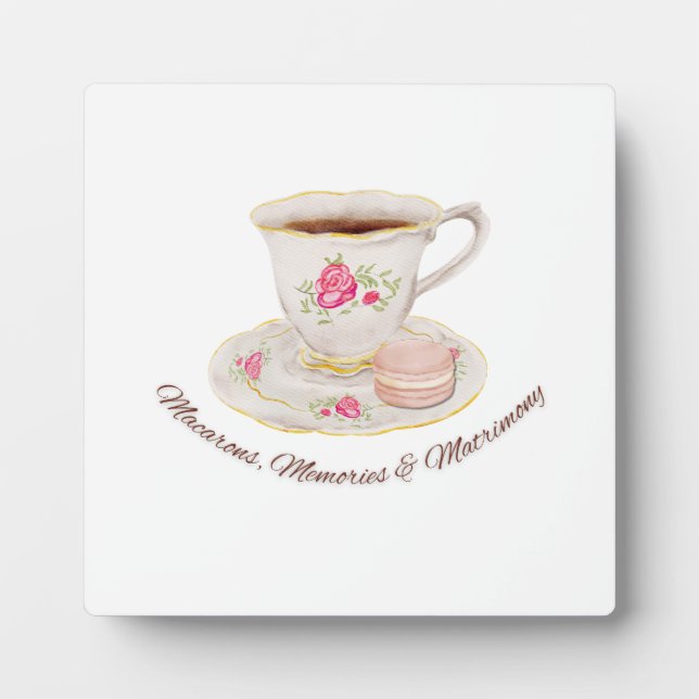 Tea Party Elegant Bridal Shower Bachelorette Plaque (Front)