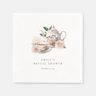 Tea Party Elegant Bridal Shower Napkin