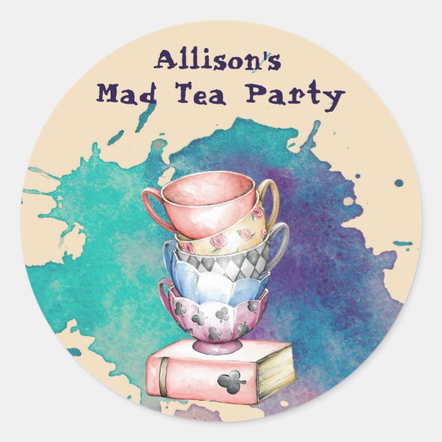 Tea Party Event Stickers (Front)