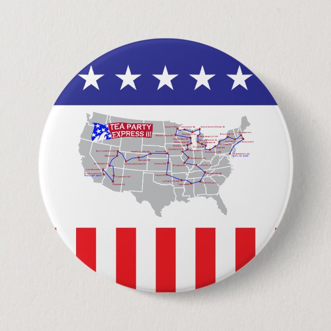 Tea Party Express III 7.5 Cm Round Badge (Front)