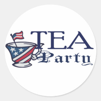 Tea Party Flag Political Parody Classic Round Sticker