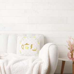 Tea Party Floral Cushion