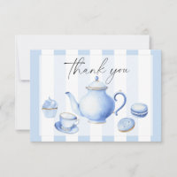 Tea Party Flowers baby shower thank you