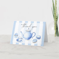 Tea Party Flowers baby shower thank you