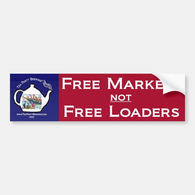 Tea Party Free Markets Bumper Sticker (Front)