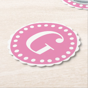 Tea Party Frilly Girly Pink and White Coasters