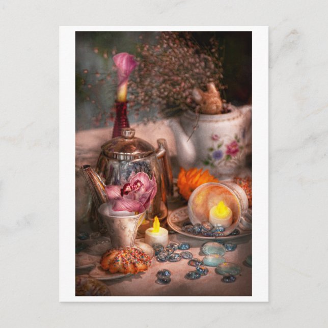 Tea Party - I would love to have some tea Invitation Postcard (Front)