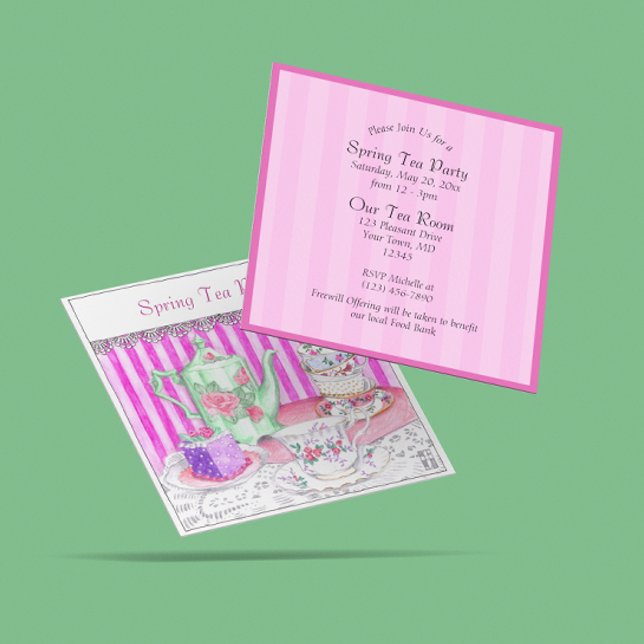 Tea Party Illustration Invitation (Creator Uploaded)