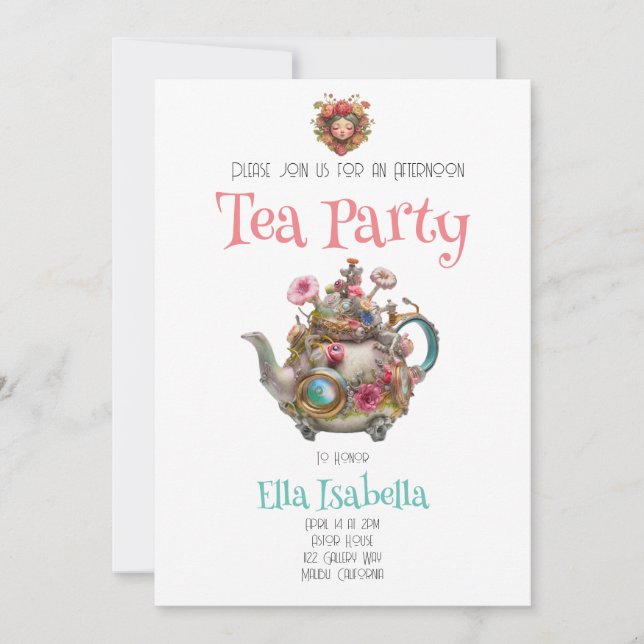 Tea Party Invitation (Front)
