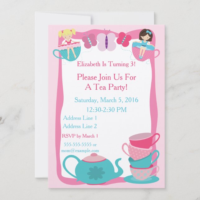 Tea Party Invitation (Front)