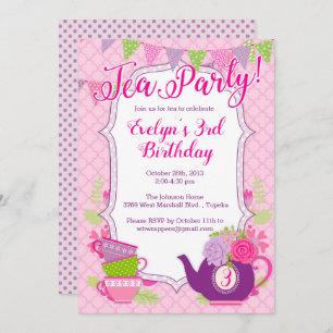 Tea Party Invitation or Tea Party Invite for Girls