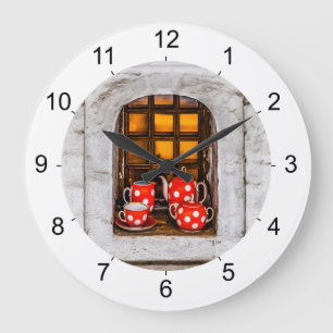 Tea Party Large Clock