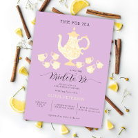 Tea Party Lavender Lemon Boho Lace Bridal Shower