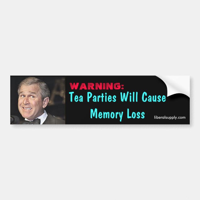 Tea Party Memory Loss Bumper Sticker (Front)