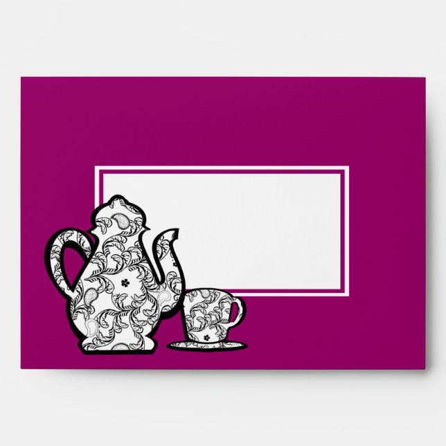 Tea Party Paisley Tea Pot with Changeable Colour Envelopes (Front)