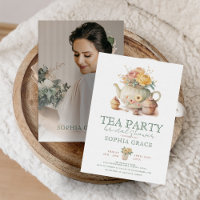 Tea Party Powder Pink Cream Vintage Bridal Shower