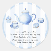 Tea Party - Prayer Candle Label