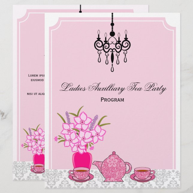 Tea Party Program (Front/Back)