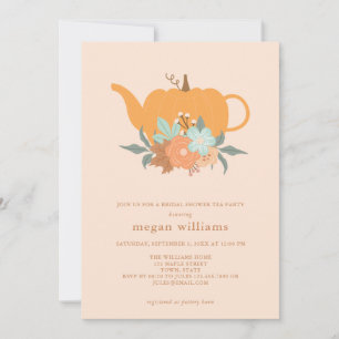 Tea Party Pumpkin Bridal Shower Invitation