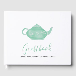 Tea Party Shabby Chic Baby Shower Guest Book