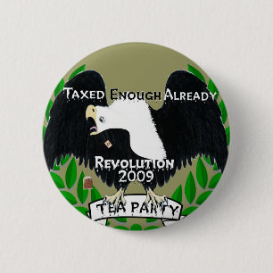 TEA Party Supplies 6 Cm Round Badge