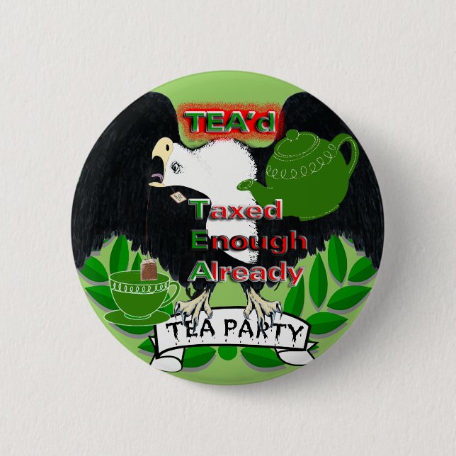 TEA Party Supplies 6 Cm Round Badge (Front)