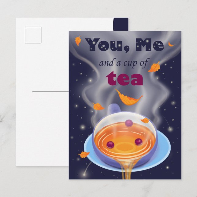 Tea Party Tea Cup Tea Time Invitation Postcard (Front/Back)