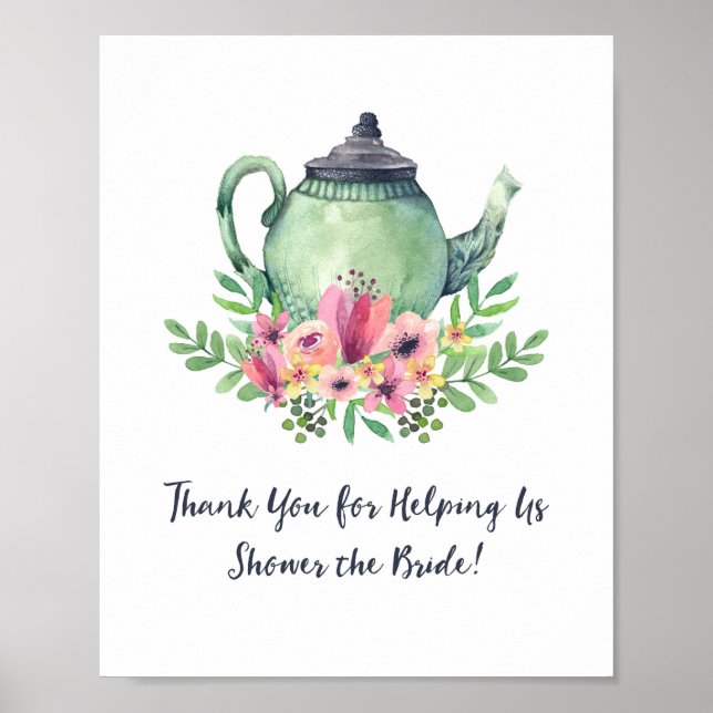 Tea Party Them Bridal Shower Decor (Front)