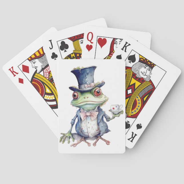 Tea Party Toad in Top Hat Playing Cards (Back)