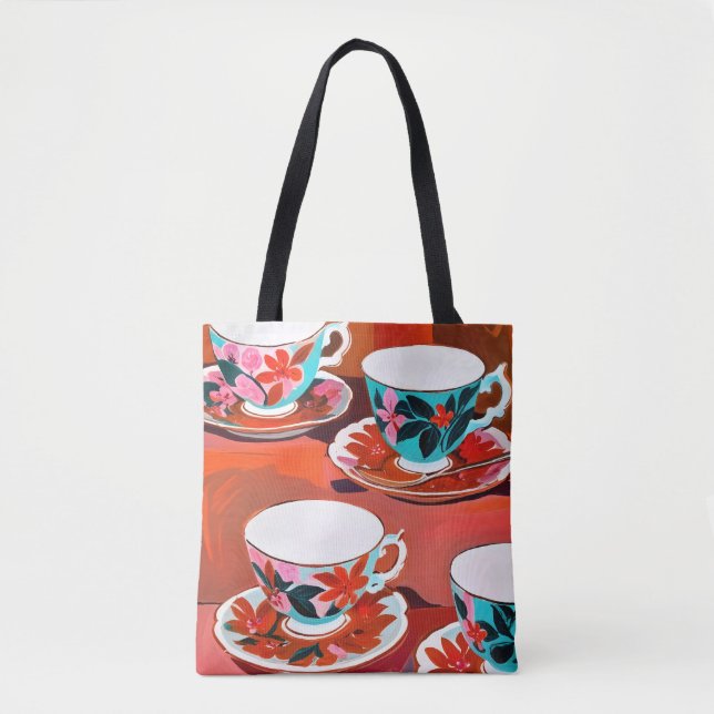 Tea Party Tote Bag (Front)