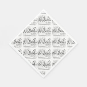 Tea Party Vintage Alice in Wonderland  Napkin