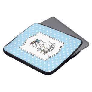 Tea Party Westie - West Highland White Terrier Laptop Sleeve