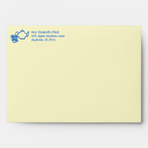 Tea Party with Kettle and Cups Envelopes