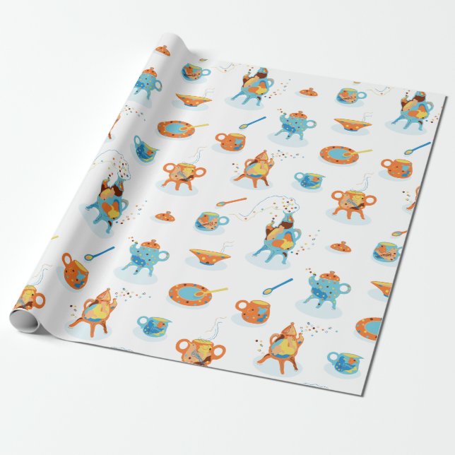 Tea-party. Wrapping Paper (Unrolled)