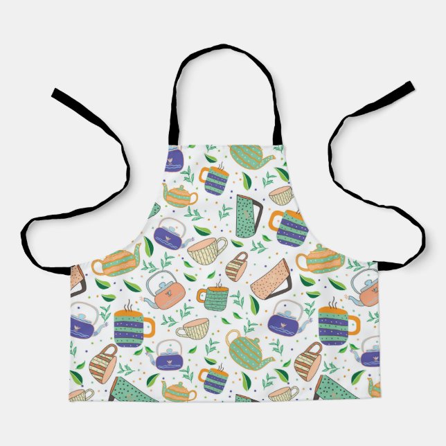 tea pattern apron (Front)