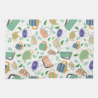tea pattern tea towel