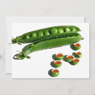 Tea Peas - Peas in a Pod with Tea Pea Cups Invitation