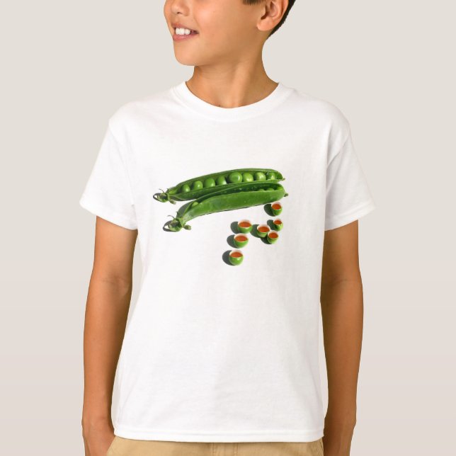 Tea Peas - Peas in a Pod with Tea Pea Cups T-Shirt (Front)