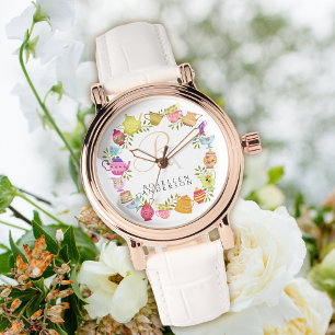  Tea Pots and Cups Monogram Watch