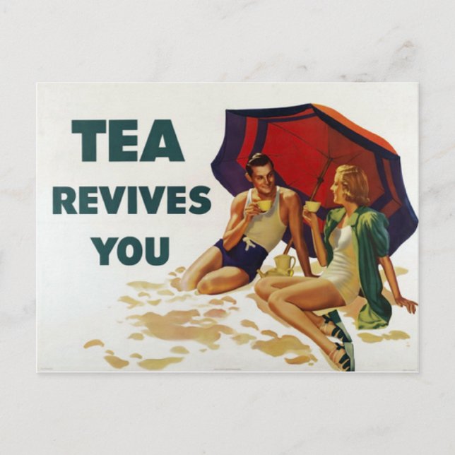 Tea Revives You Postcard (Front)