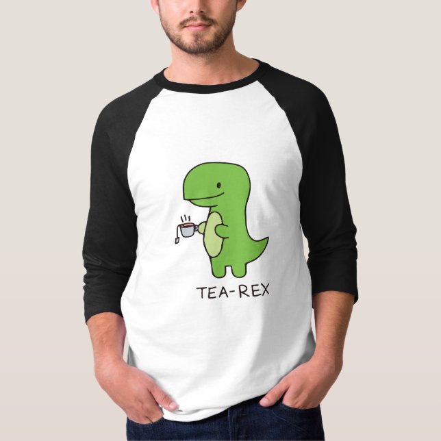 Tea-Rex, Cute Dinosaur , Funny Lover Dino T-Shirt (Front)