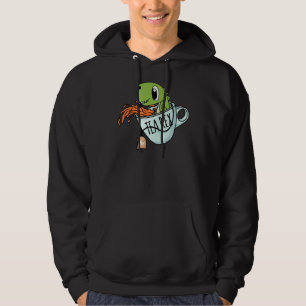Tea Rex Dino Tea Funny Dinosaur T Rex Hoodie