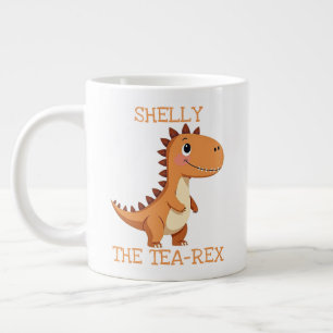Tea-Rex Dinosaur Personalised Name Giant Tea Mug