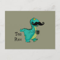 Tea- Rex Funny Dinosaur Cartoon Innuendo