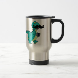 Tea- Rex Funny Dinosaur Cartoon Innuendo Travel Mug