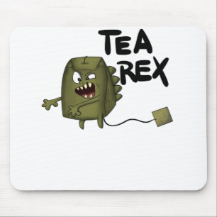 tea rex, funny dinosaur mouse pad