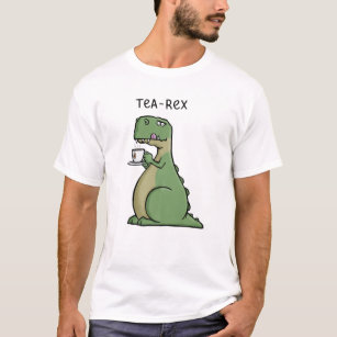 Tea-Rex Funny Rex Dinosaur Tea Pun Cartoon Funny N T-Shirt